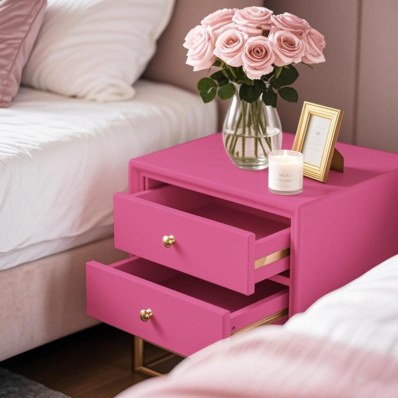 Ismoon 17.7inx118in Pink Wallpaper Peel and Stick Wallpaper Pink Contact Paper Waterproof Removable Self-Adhesive Renter Friendly Bathroom for Cabinets Decor Vinyl - Image 5